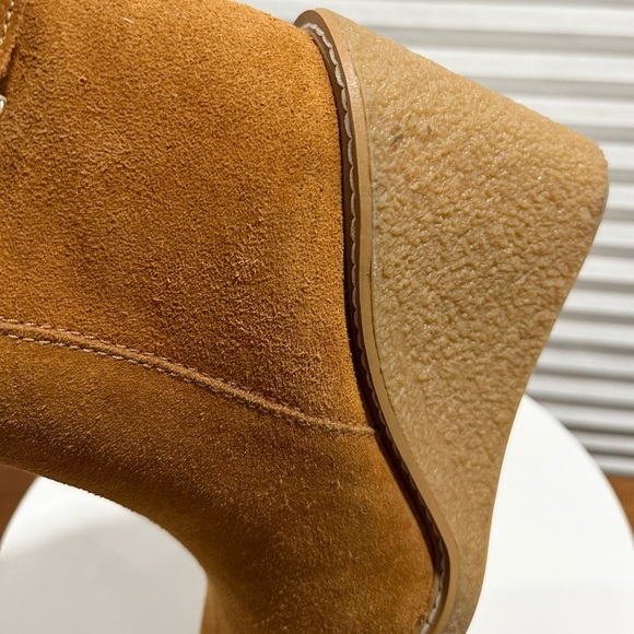 🌸FRANCO SARTO🌸 Ulayna Black Suede Ankle Wedge Boots Size: 9M - Picture 6 of 11